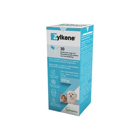 Zylkene chiens et chats moins de 10kg Vetoquinol - boite de 30 g&eacute;lules