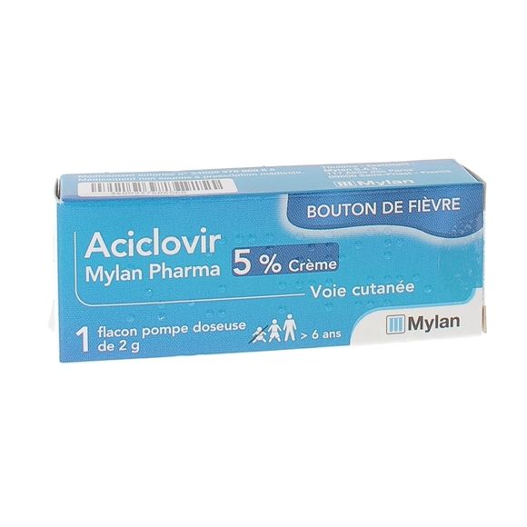Aciclovir Mylan Pharma 5% - flacon pompe doseuse de 2g