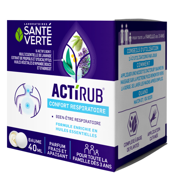 Actirub baume pectoral enfant Sant&eacute; Verte - pot de 40 ml
