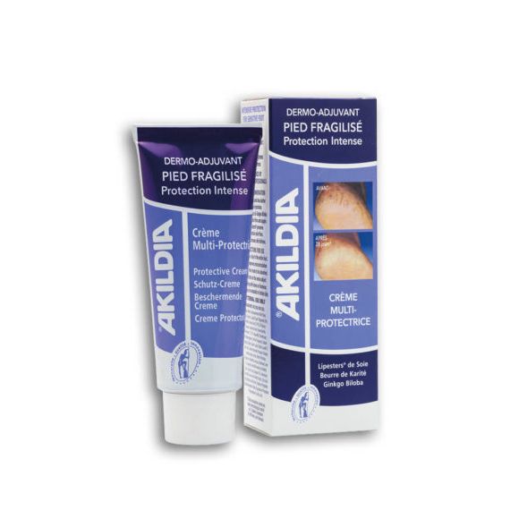 Cr&egrave;me multi-protectrice Akildia pied diab&eacute;tique - tube de 75 ml