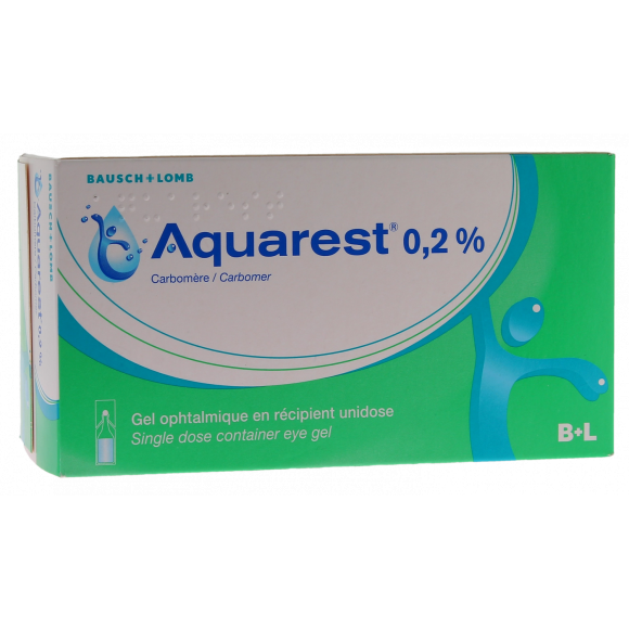 Aquarest 0,2% gel ophtalmique - bo&icirc;te de 60 r&eacute;cipients unidose