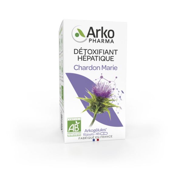 Arkog&eacute;lules Chardon Marie bio Arkopharma - boite de 45 g&eacute;lules