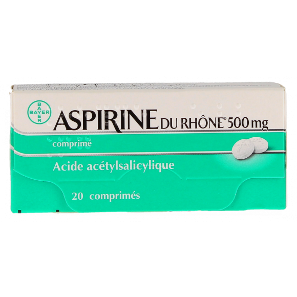 Aspirine du Rh&ocirc;ne 500mg comprim&eacute;s - bo&icirc;te de 20 comprim&eacute;s