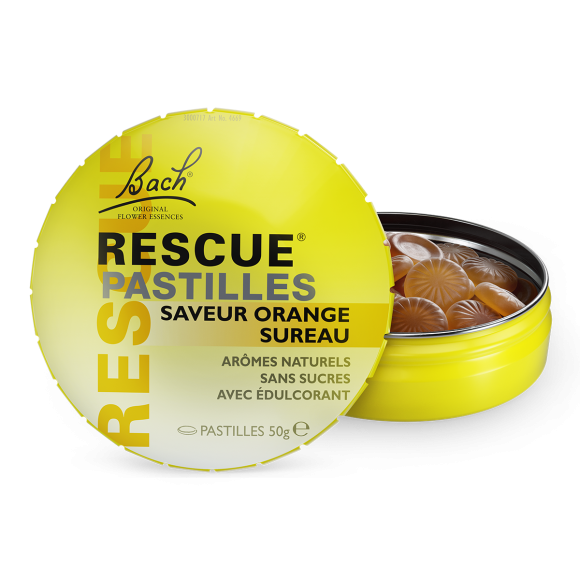 Fleur de Bach Rescue pastilles orange/sureau - bo&icirc;te de 50 g