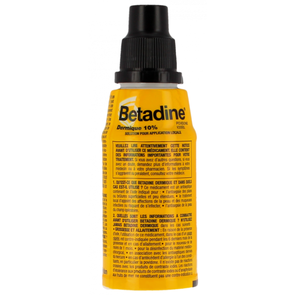 Betadine dermique 10% solution pour application locale - flacon de 125 ml