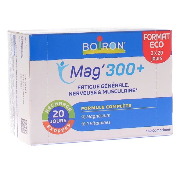 Magn&eacute;sium 300+ comprim&eacute; Boiron - bo&icirc;te de 160 comprim&eacute;s