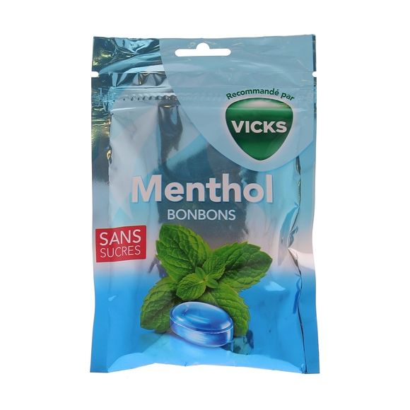 Bonbons menthol sans sucre Vicks - sachet de 72g