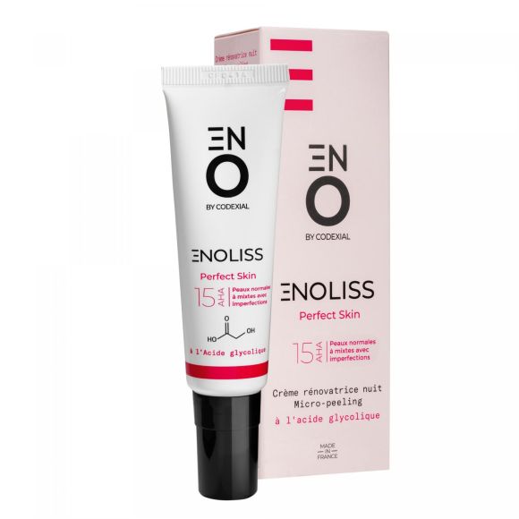 Enoliss Perfect Skin 15 AHA &Eacute;mulsion r&eacute;novatrice nuit micro-peeling ENO laboratoire Codexial - tube de 30 ml