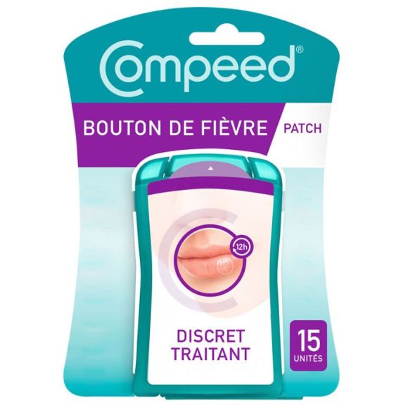 Patch invisible bouton de fi&egrave;vre Compeed - bo&icirc;te de 15 patchs
