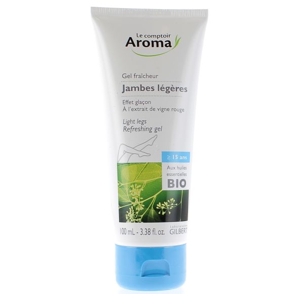 Gel fra&icirc;cheur jambes l&eacute;g&egrave;res Le Comptoir Aroma - tube de 100 ml
