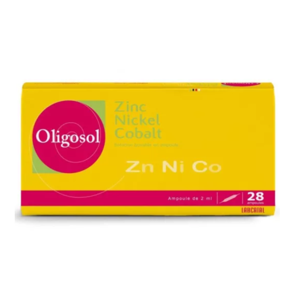 Oligosol Zinc Nickel Cobalt solution buvable en ampoule - boite de 28 ampoules