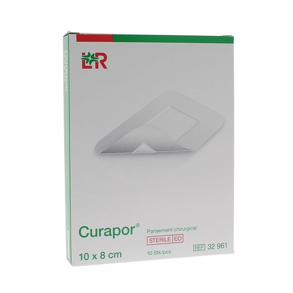Curapor pansement adh&eacute;sif chirurgical Lohmann & Rauscher - 10 pansements de 10 x 8 cm