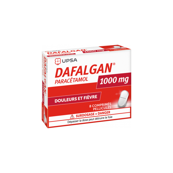 Dafalgan 1g - 8 comprim&eacute;s pellicul&eacute;s