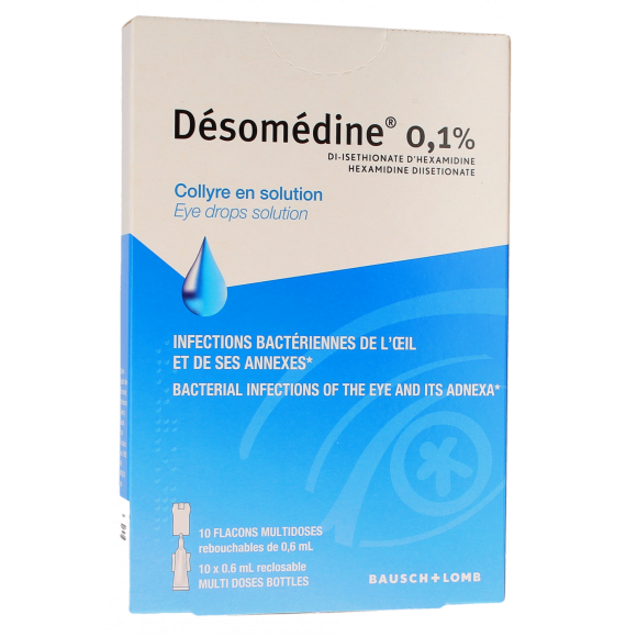 Desomedine 0.1% collyre en flacon - bo&icirc;te de 10 flacons de 0,6ml