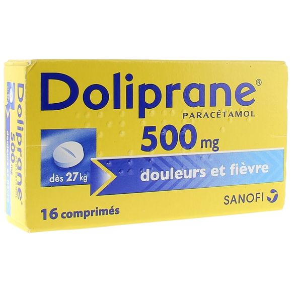 Doliprane 500mg comprim&eacute; - bo&icirc;te de 16 comprim&eacute;s
