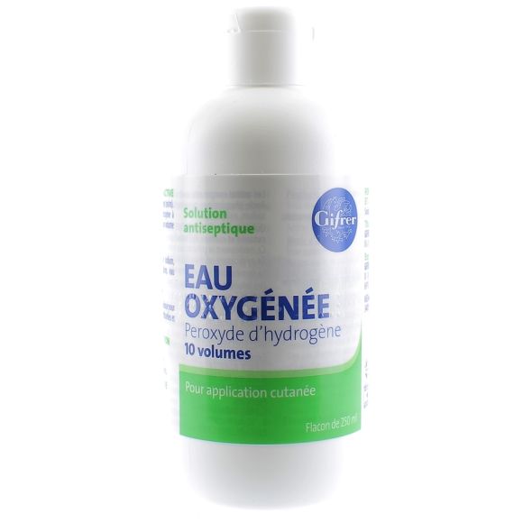 Eau oxyg&eacute;n&eacute;e 10 volumes Gifrer - Flacon de 250 ml