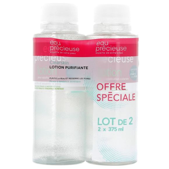 Eau pr&eacute;cieuse lotion pour application cutan&eacute;e - Lot de 2 flacons de 375 ml