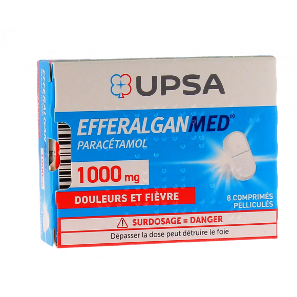 EfferalganMed 1g - 8 comprim&eacute;s pellicul&eacute;s