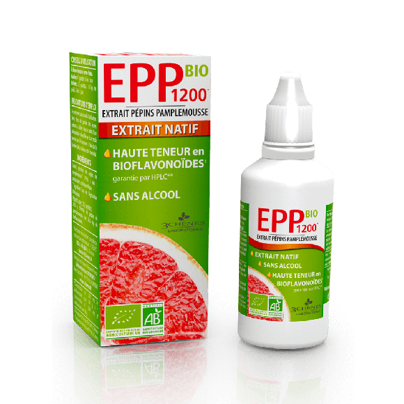 EPP 1200 BIO Extrait pepins pamplemousse Les 3 ch&ecirc;nes - flacon de 50 ml