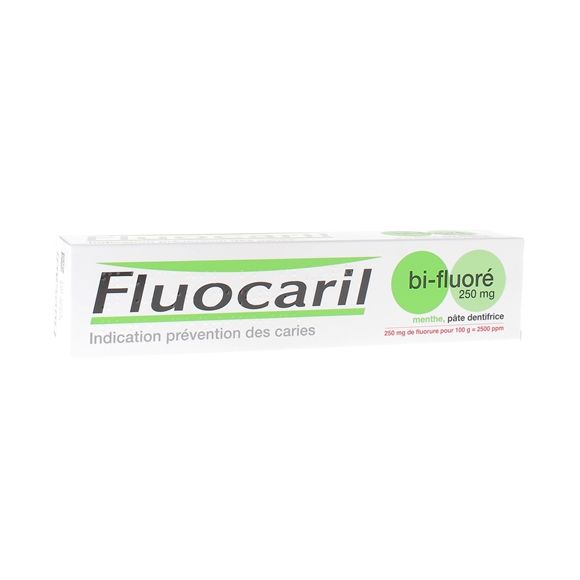 P&acirc;te dentifrice menthe bi-fluor&eacute; 250 mg Fluocaril - tube de 125 ml