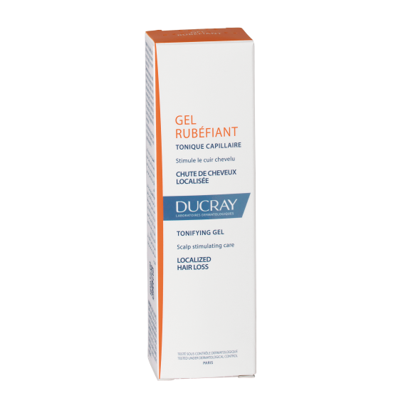 Gel rub&eacute;fiant chute de cheveux localis&eacute;e Ducray - tube de 30 ml