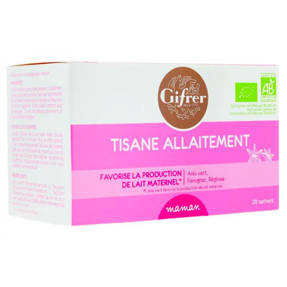 Tisane allaitement pour maman Gifrer - bo&icirc;te de 20 sachets
