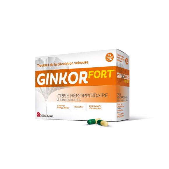 Ginkor fort g&eacute;lule - bo&icirc;te de 30 g&eacute;lules