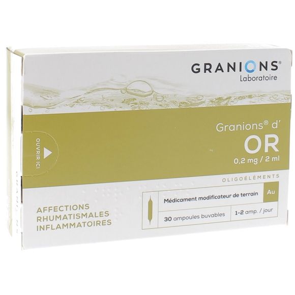 Granions d'or 0,2mg - Bo&icirc;te de 30 ampoules de 2ml
