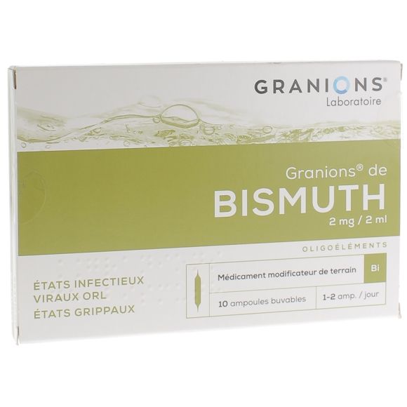 Granions de Bismuth solution buvable en ampoule - boite de 10 ampoules buvables