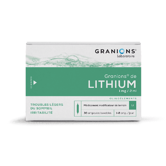 Granions de Lithium 1mg - 30 ampoules de 2ml