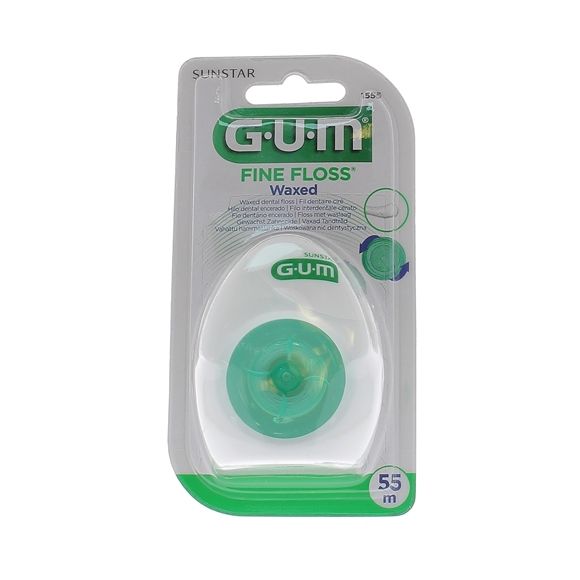 Fil dentaire fin et r&eacute;sistant fine floss Waxed Gum - 55 m&egrave;tres