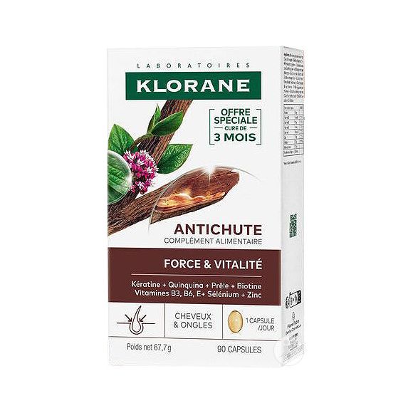 Antichute force&vitalit&eacute; Klorane - boite de 90 capsules 