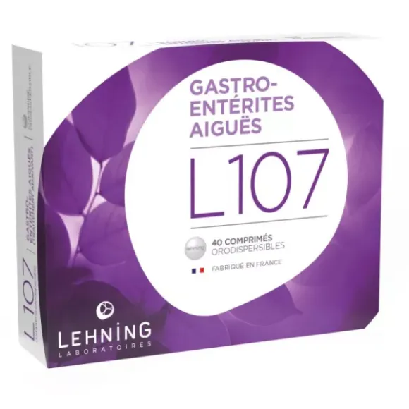 L107 Gastro-Ent&eacute;rites aigu&euml;s Lehning - boite de 40 comprim&eacute;s orodispersibles