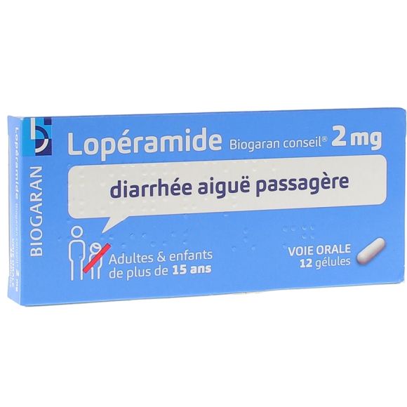 Loperamide Biogaran conseil 2 mg g&eacute;lule - boite de 12 g&eacute;lules