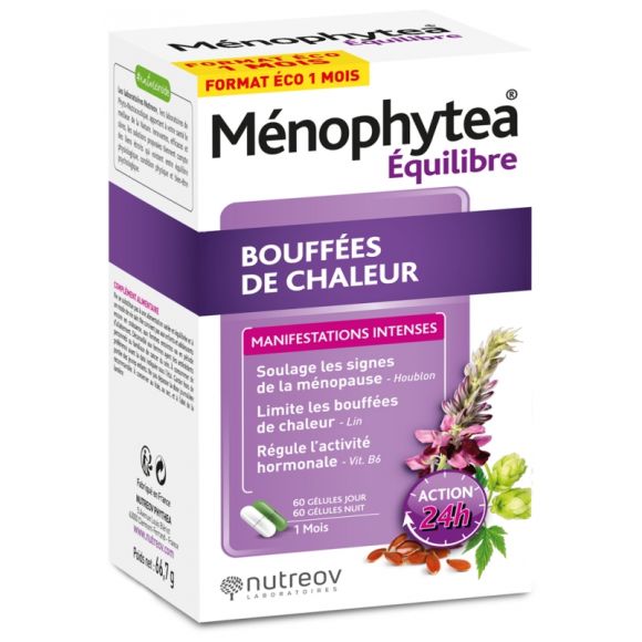 Equilibre Bouff&eacute;es de chaleur Menophytea - bo&icirc;te de 120 g&eacute;lules