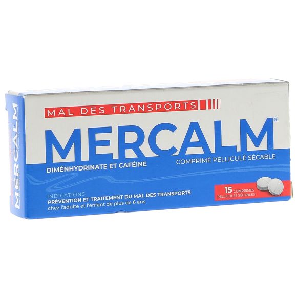 Mercalm comprim&eacute; pellicul&eacute; s&eacute;cable - bo&icirc;te de 15 comprim&eacute;s