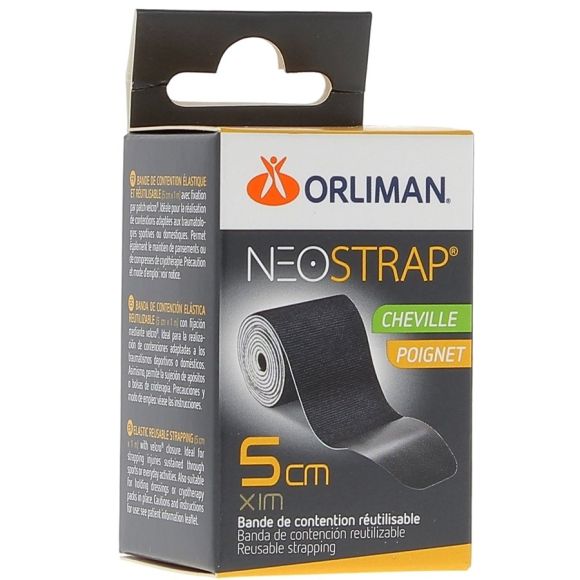 Neostrap cheville et poignet 5cm x 1m Orliman - 1 bande r&eacute;utilisable