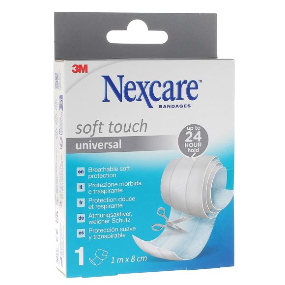 Pansements doux &agrave; d&eacute;couper Nexcare Soft - bande de 8 cm x 1 m