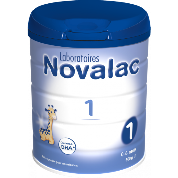 Lait en poudre pour nourrissons Novalac 1er &acirc;ge de 0 &agrave; 6 mois - pot de 800 g