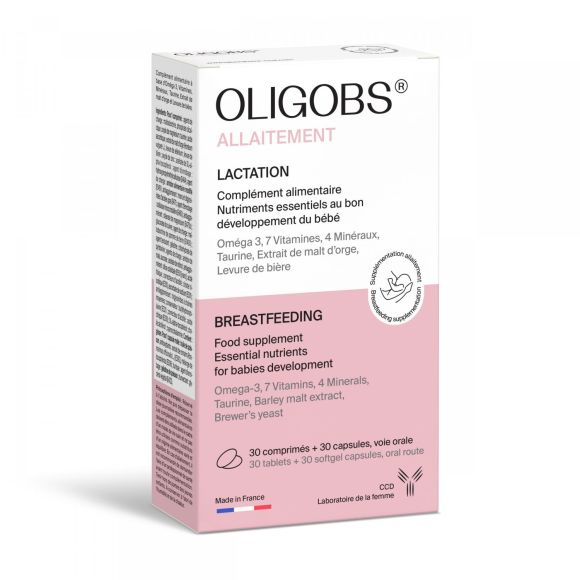 Oligobs Allaitement Laboratoire Ccd - Boite de 30 comprim&eacute;s + 30 capsules