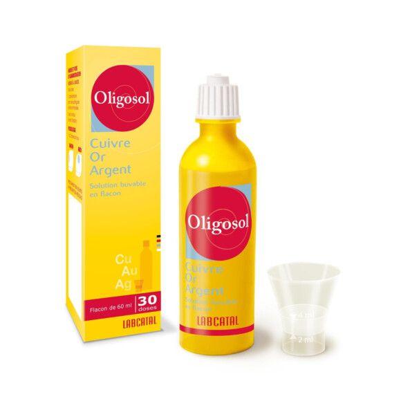 Oligosol Cuivre Or Argent solution buvable en flacon - Flacon de 60ml