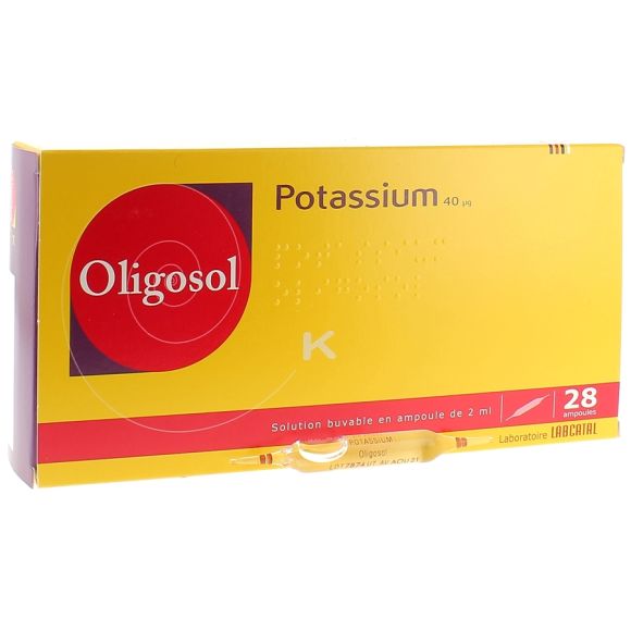 Oligosol Potassium solution buvable&nbsp;en ampoule - bo&icirc;te de 28 ampoules