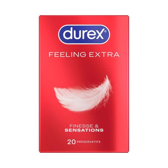 Pr&eacute;servatifs Feeling Extra Durex - bo&icirc;te de 20 pr&eacute;servatifs