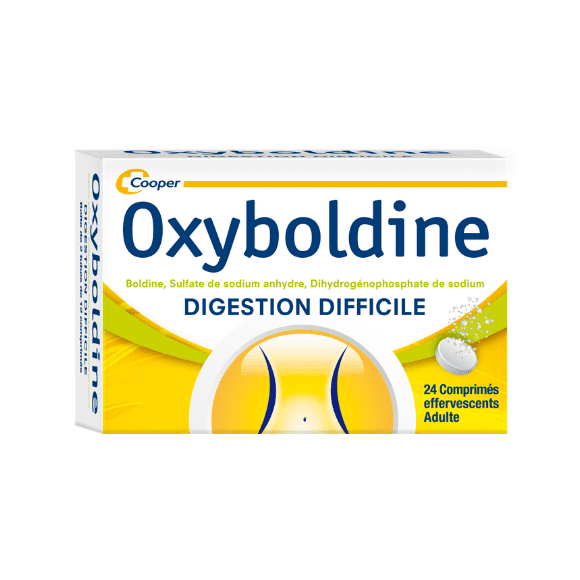 Oxyboldine comprim&eacute; effervescent - bo&icirc;te de 24 comprim&eacute;s
