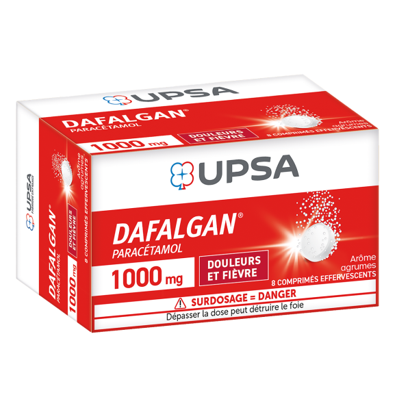 Dafalgan 1g comprim&eacute; effervescent - bo&icirc;te de 8 comprim&eacute;s