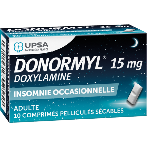 Donormyl 15mg comprim&eacute; pellicul&eacute; s&eacute;cable - 10 comprim&eacute;s