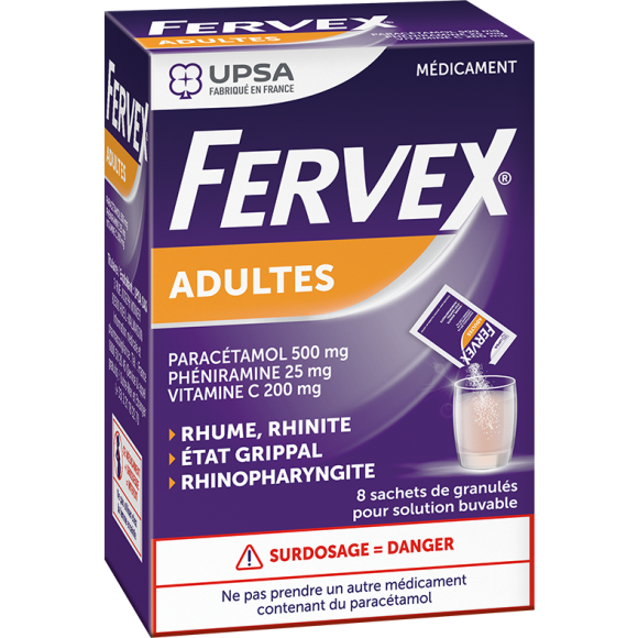 Fervex granul&eacute;s en sachets - bo&icirc;te de 8 sachets