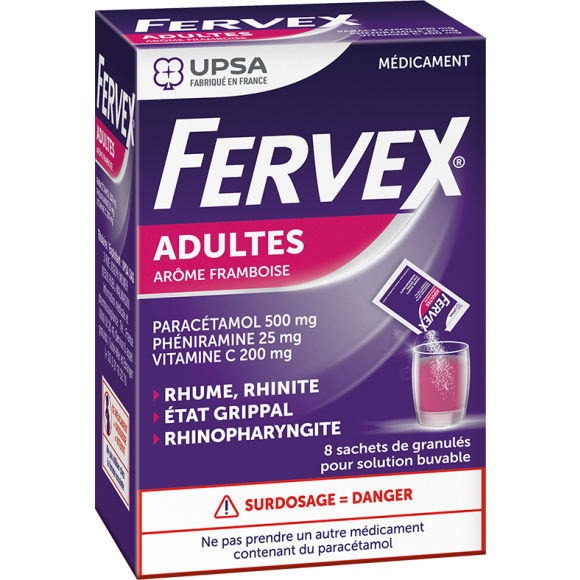 Fervex adultes framboise - 8 sachets