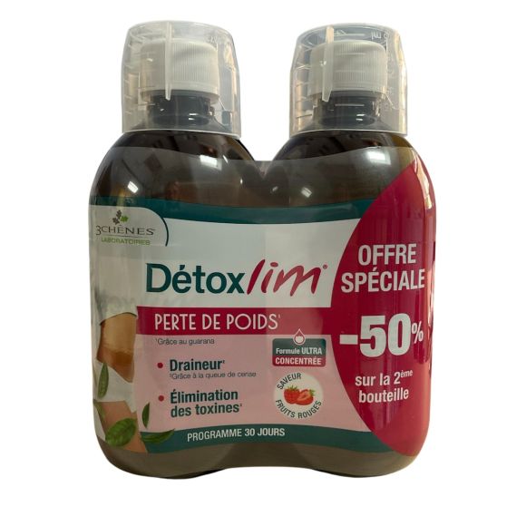 D&eacute;toxlim Perte de poids 3 Ch&ecirc;nes - lot de 2 flacons de 500ml