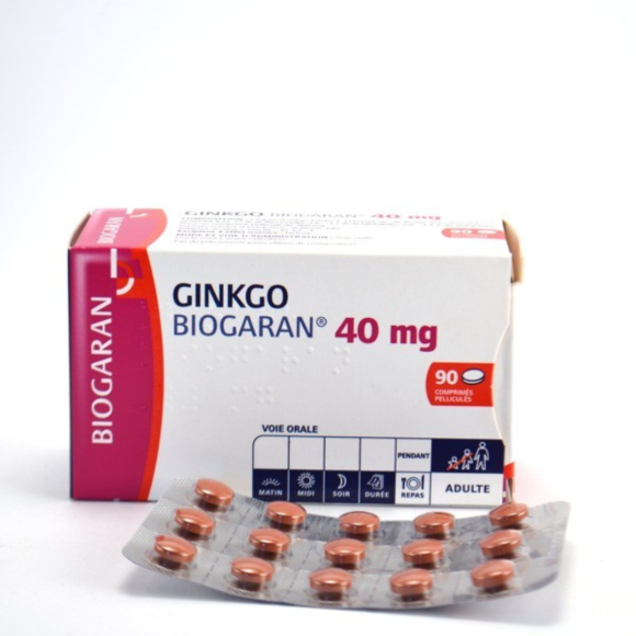 Ginkgo Biogaran 40mg comprim&eacute; pellicul&eacute; - boite de 90 comprim&eacute;s